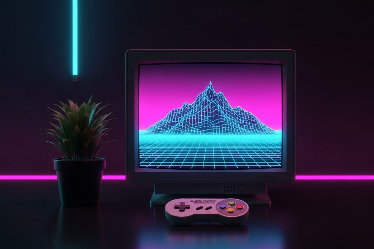 Retro gaming setup